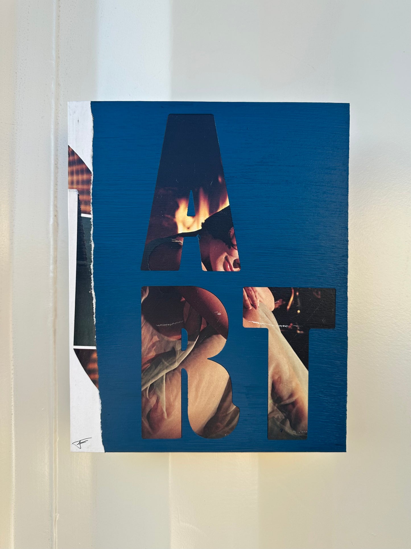 Mixed media collage artwork by Frietzke 